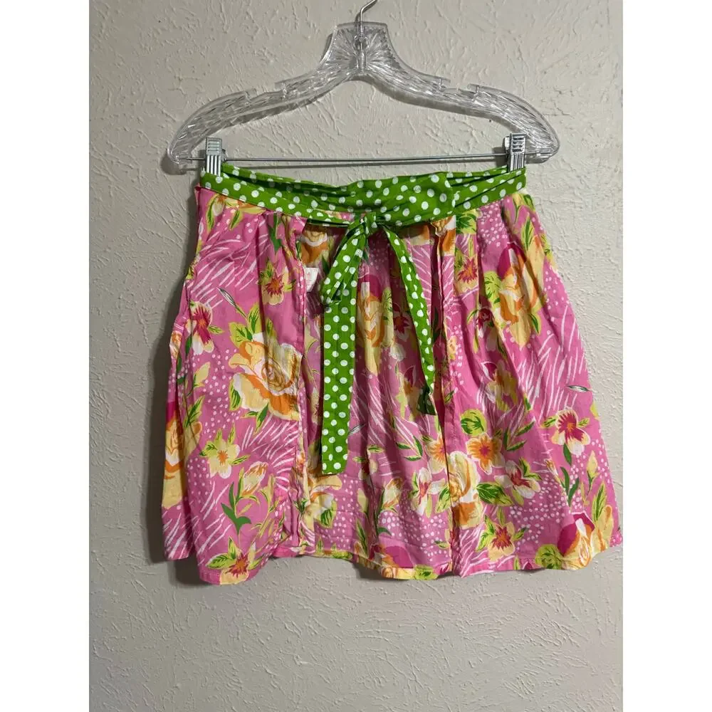 Cupcakes and Cartwheels Floral Polka Dot Whimsy Gardengirl Apron